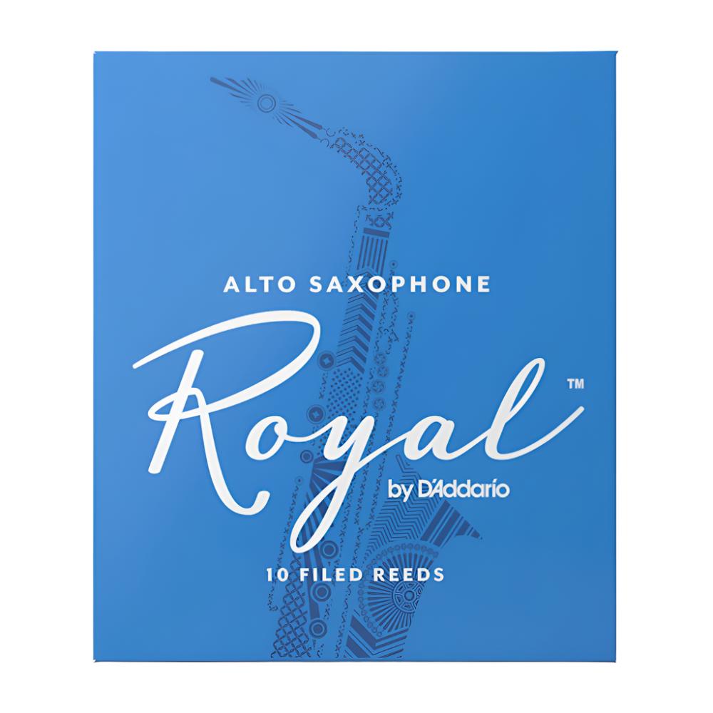 D'Addario RJB10 Royal Filed Alto Sax Reed 10-Pack, Size 2.5