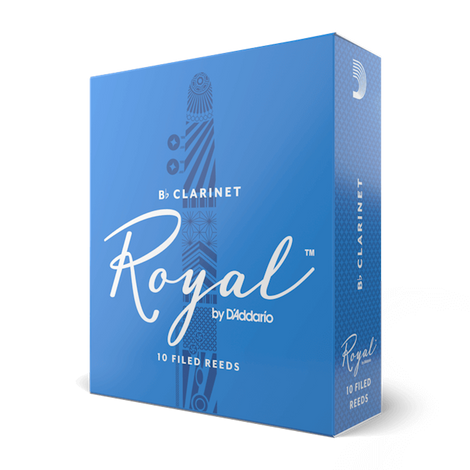 D'Addario RCB10 Royal Filed B-Flat Clarinet Reed 10-Pack, Size 2
