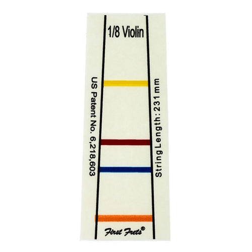 First Frets Fingerboard Sticker - 1/8 Size Violin