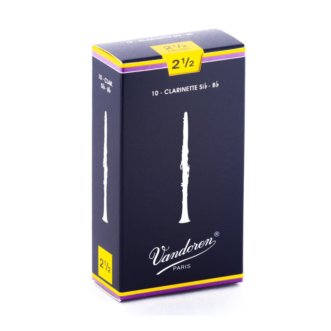 Vandoren CR10 Traditional B-Flat Clarinet Reed 10-Pack - 2.5